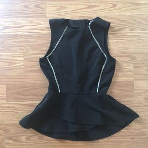 H&M Size 4 Black Peplum top
